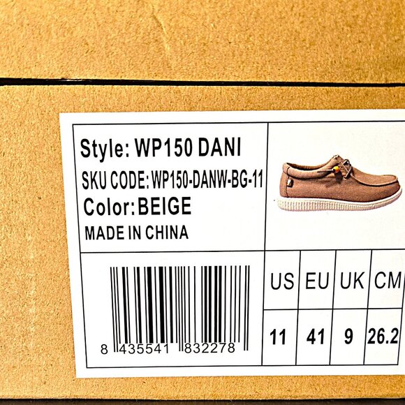 NWB Pitas "Dani" Dune Beige Slip On Casual Loafer Sneaker Women's Size 11 - Picture 6 of 8